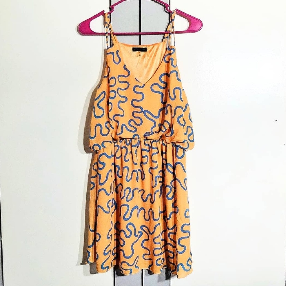 Orange and Blue Summer Dress